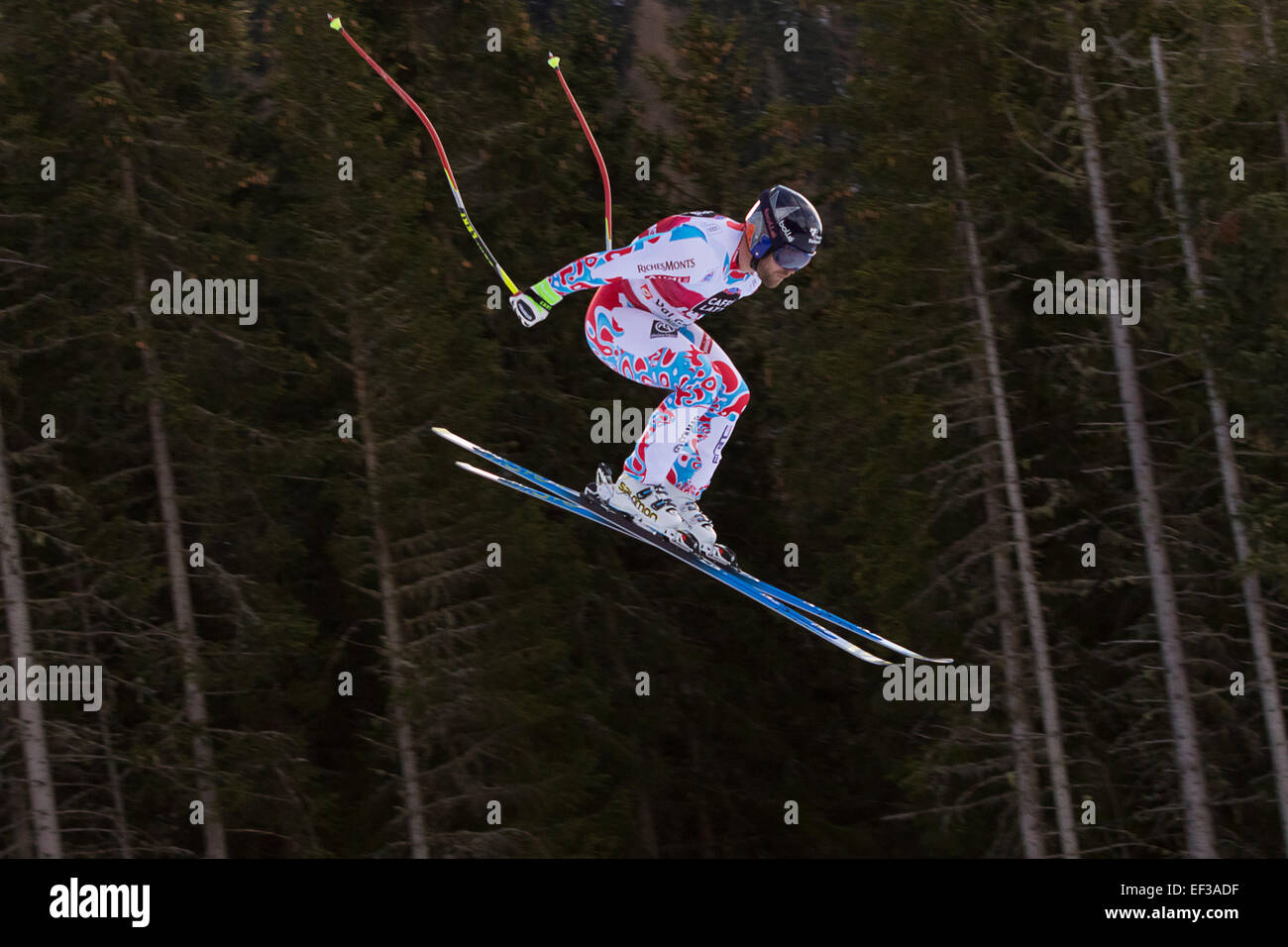 Val Gardena, Italy 19 December 2014. Poisson David (Fra) competing in