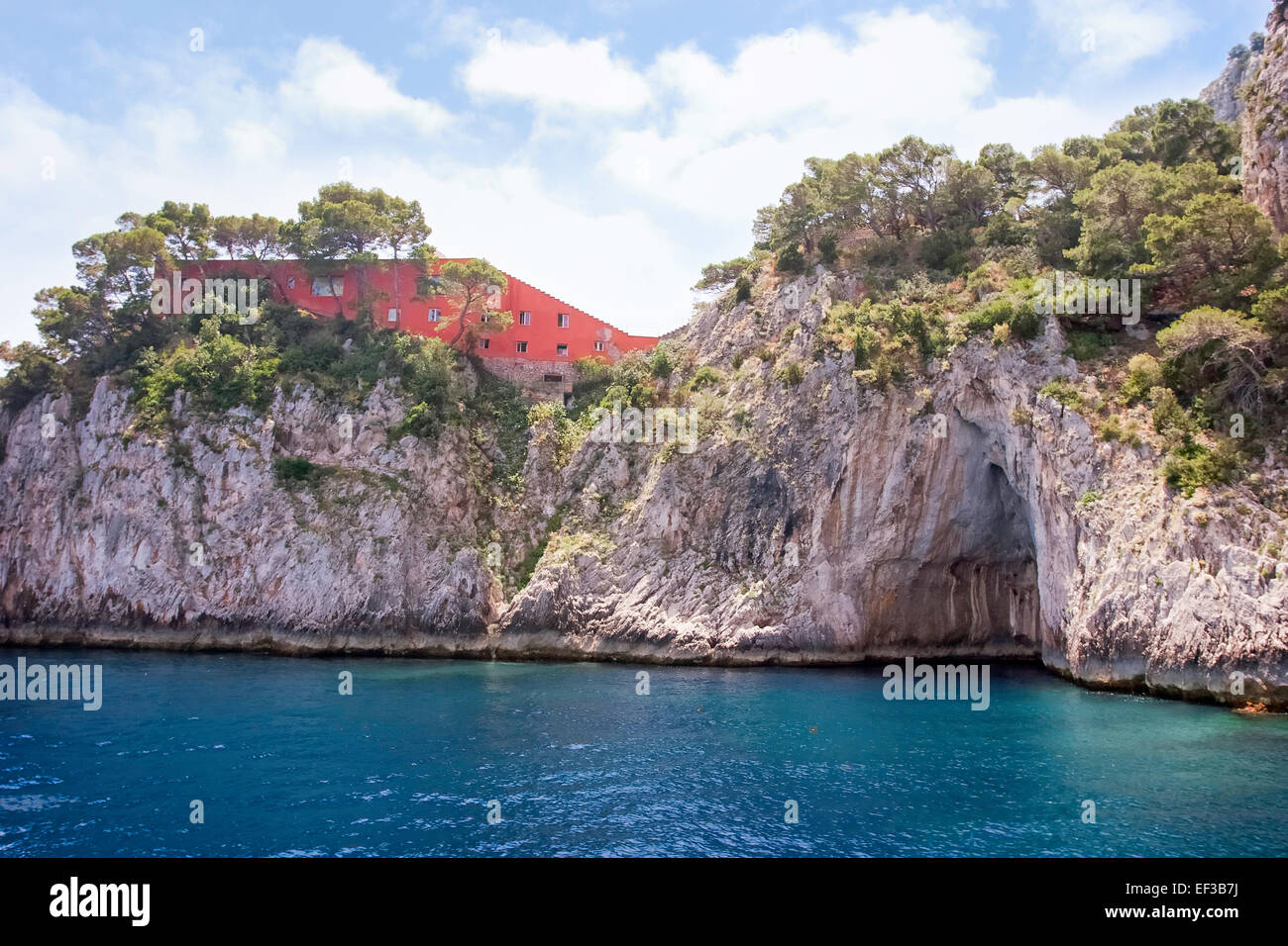 Casa  house Malaparte on Promontory, cap Massulo, Capri, Italy Stock Photo