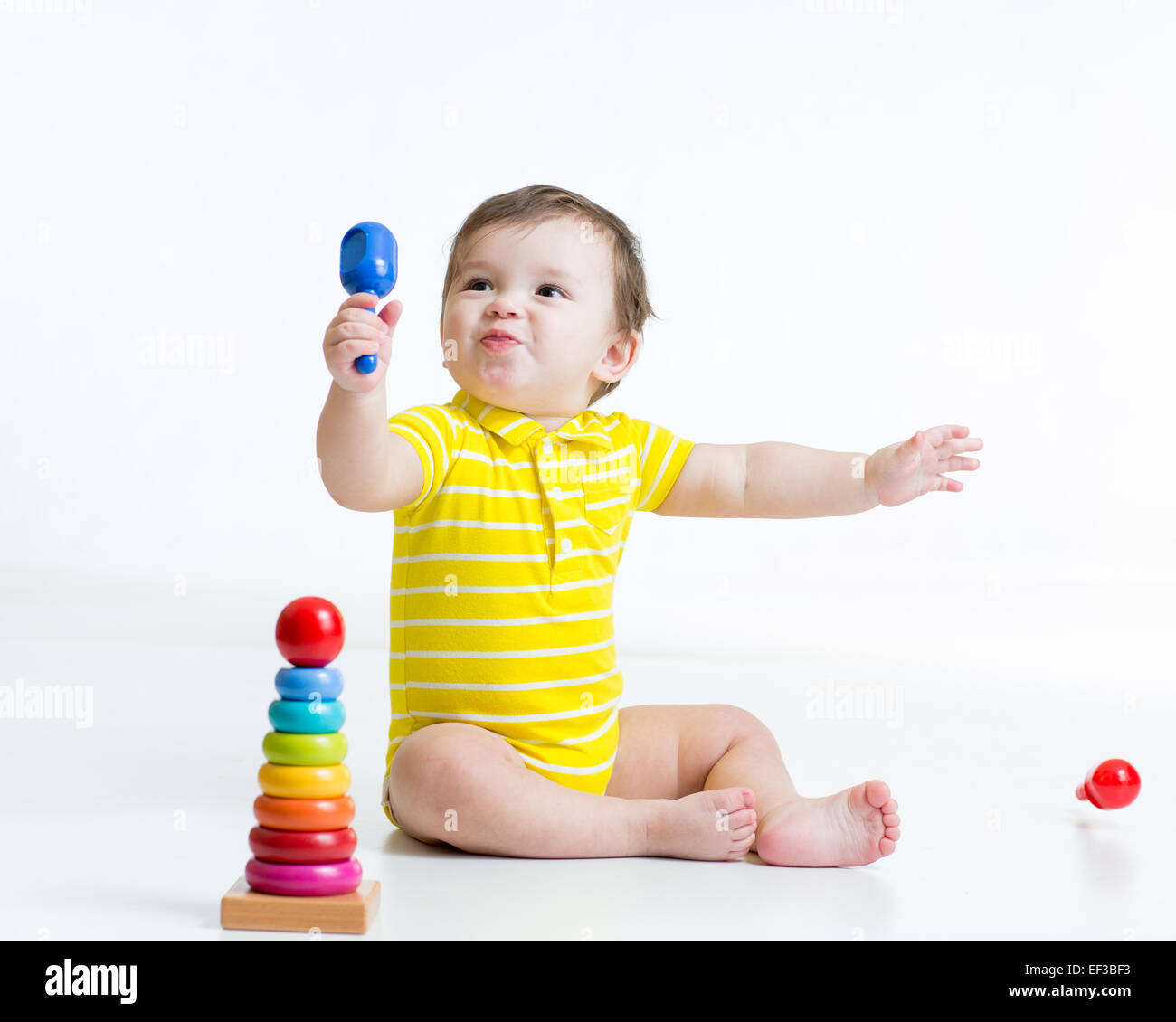 baby boy playing with toys Stock Photo - Alamy