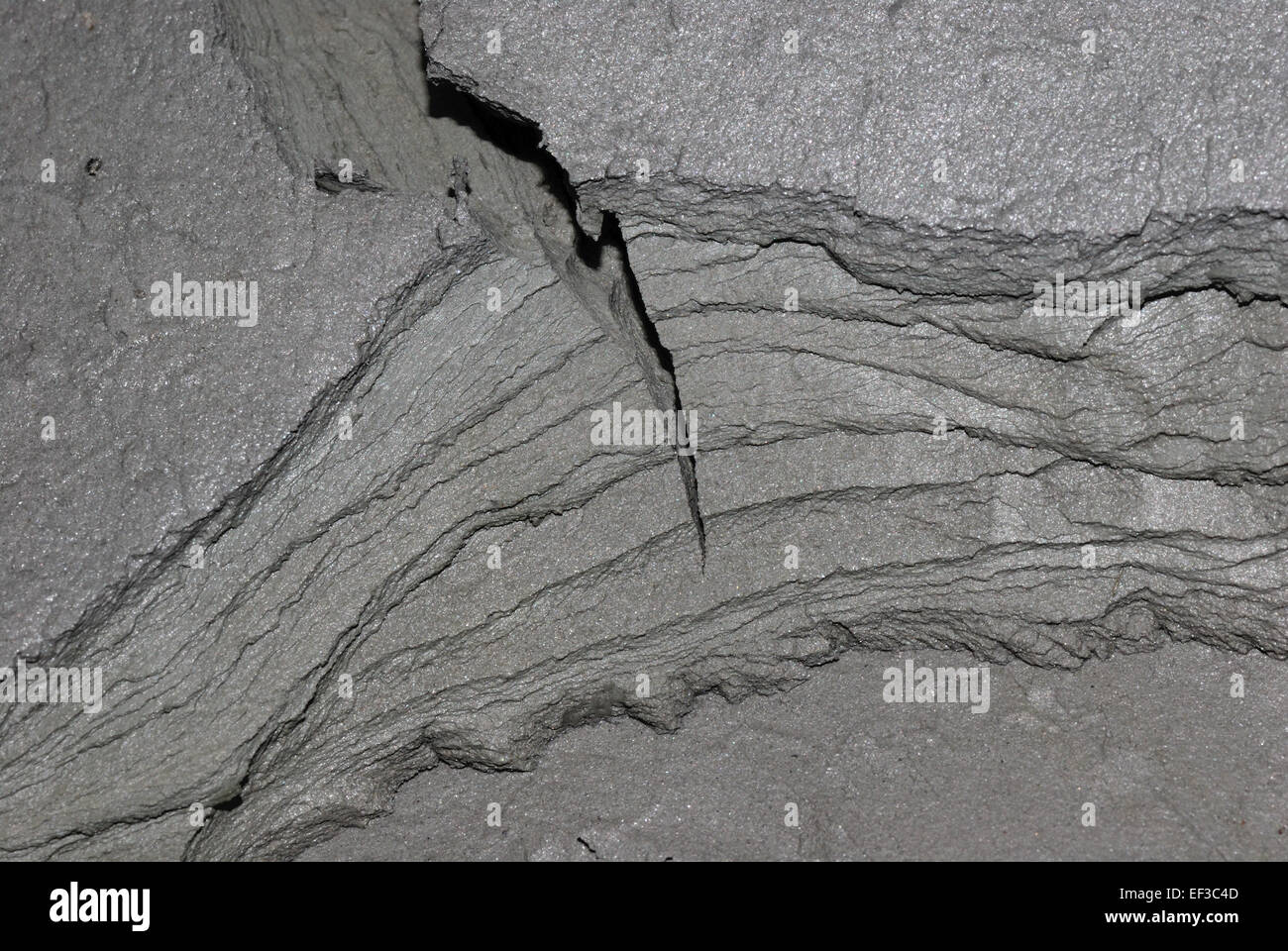 Pleistocene varved clay of Baumkirchen Makro Stock Photo