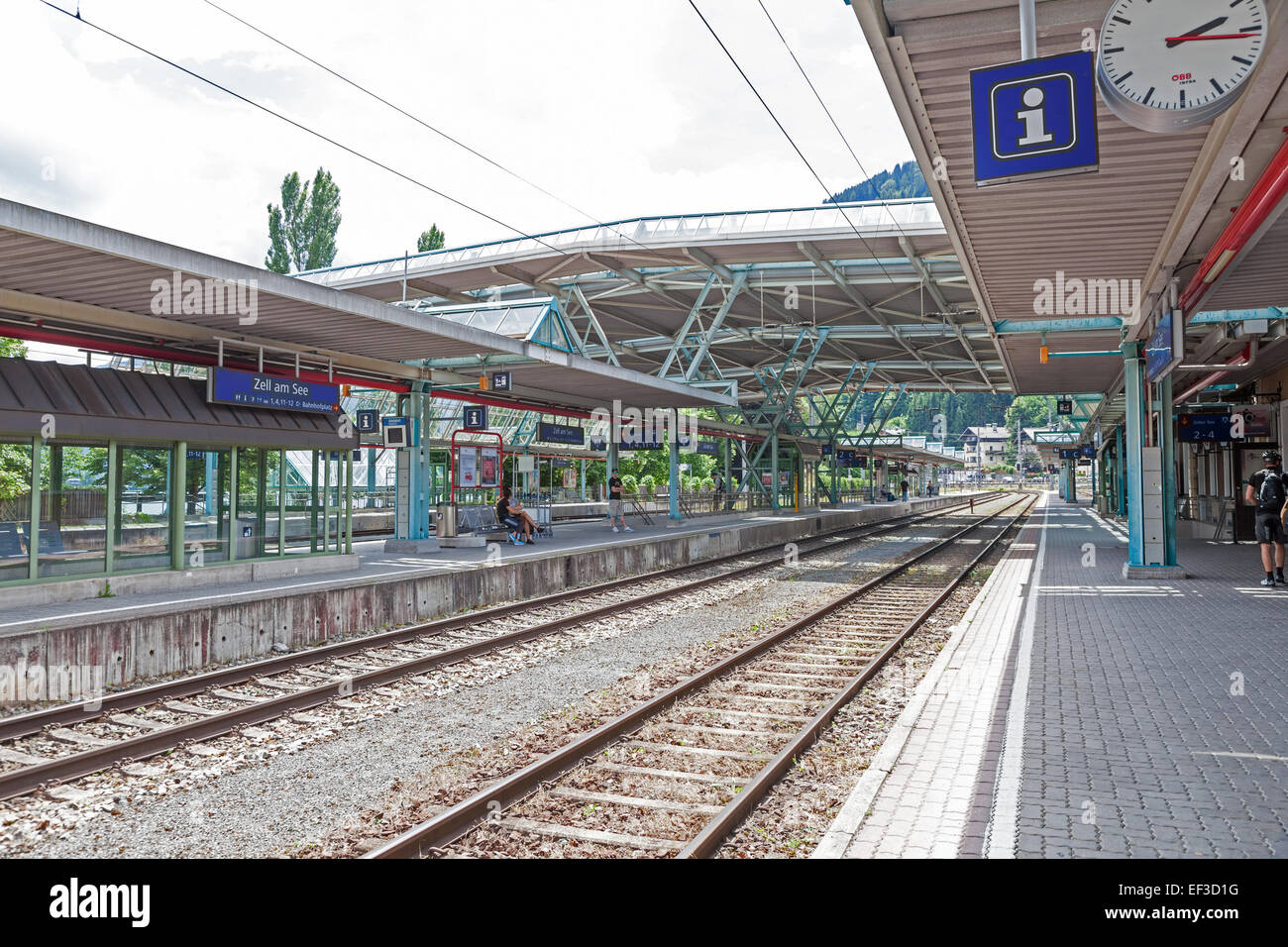 The train station at Zell am See Austria Stock Photo