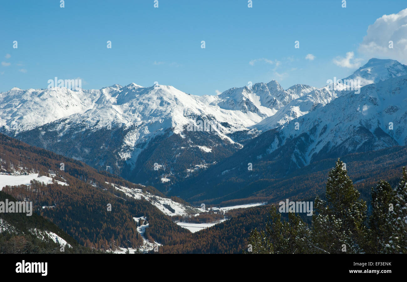 Val Müstair and Ortler group Stock Photo - Alamy