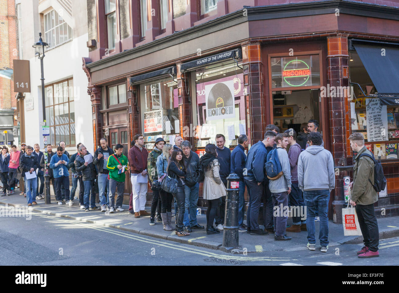 England, London, Soho, Berwick Street, World Record Shop Day, Crowds