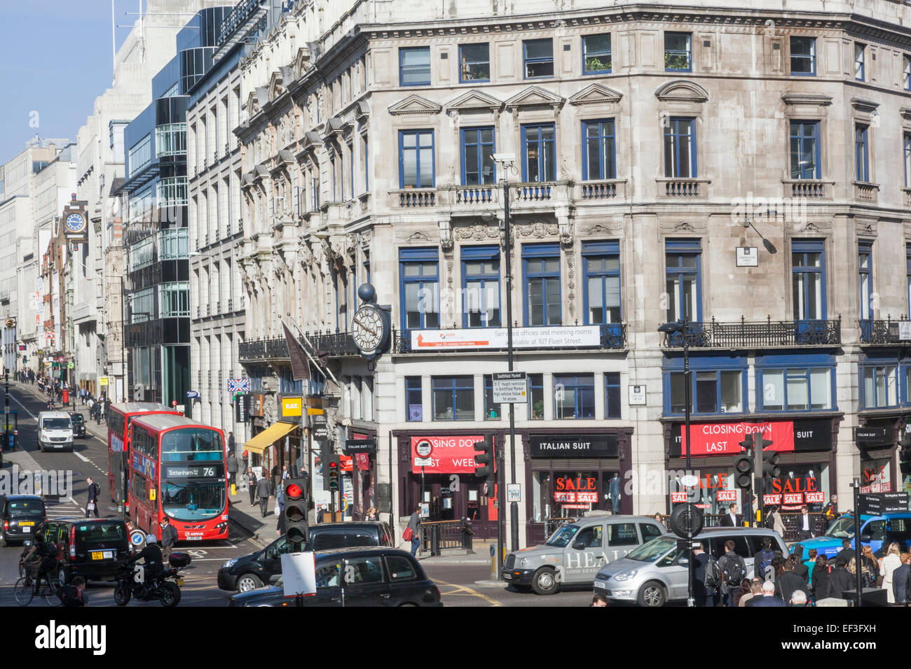 England, London, Fleet Street and Ludgate Circus Stock Photo