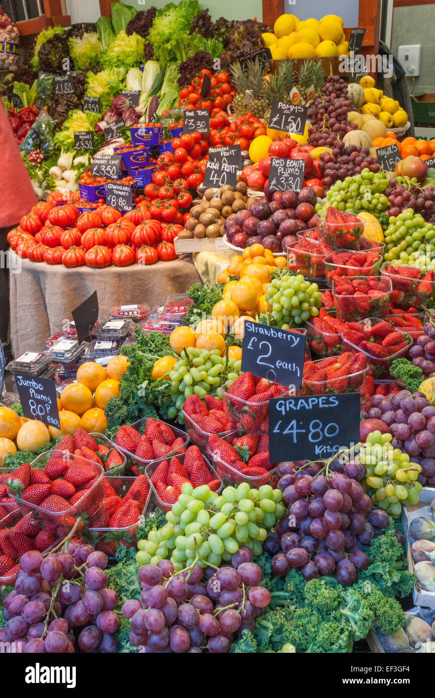 England, London, Southwark, Borough Market, Fruit and Vegetable Shop