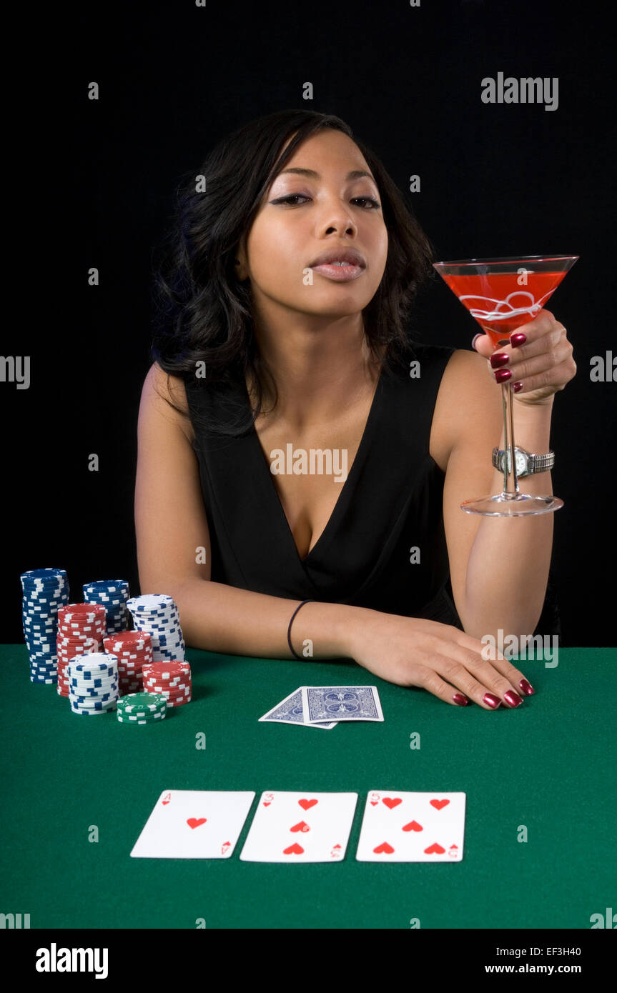 Female poker player hi-res stock photography and images - Alamy
