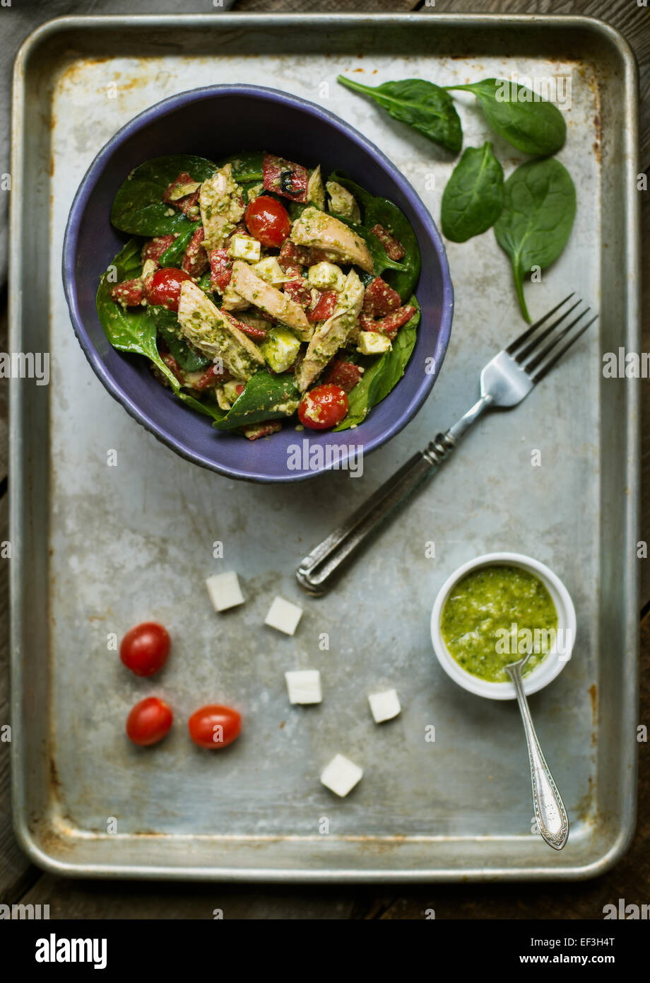 Pesto chicken vegetables hires stock photography and images Alamy