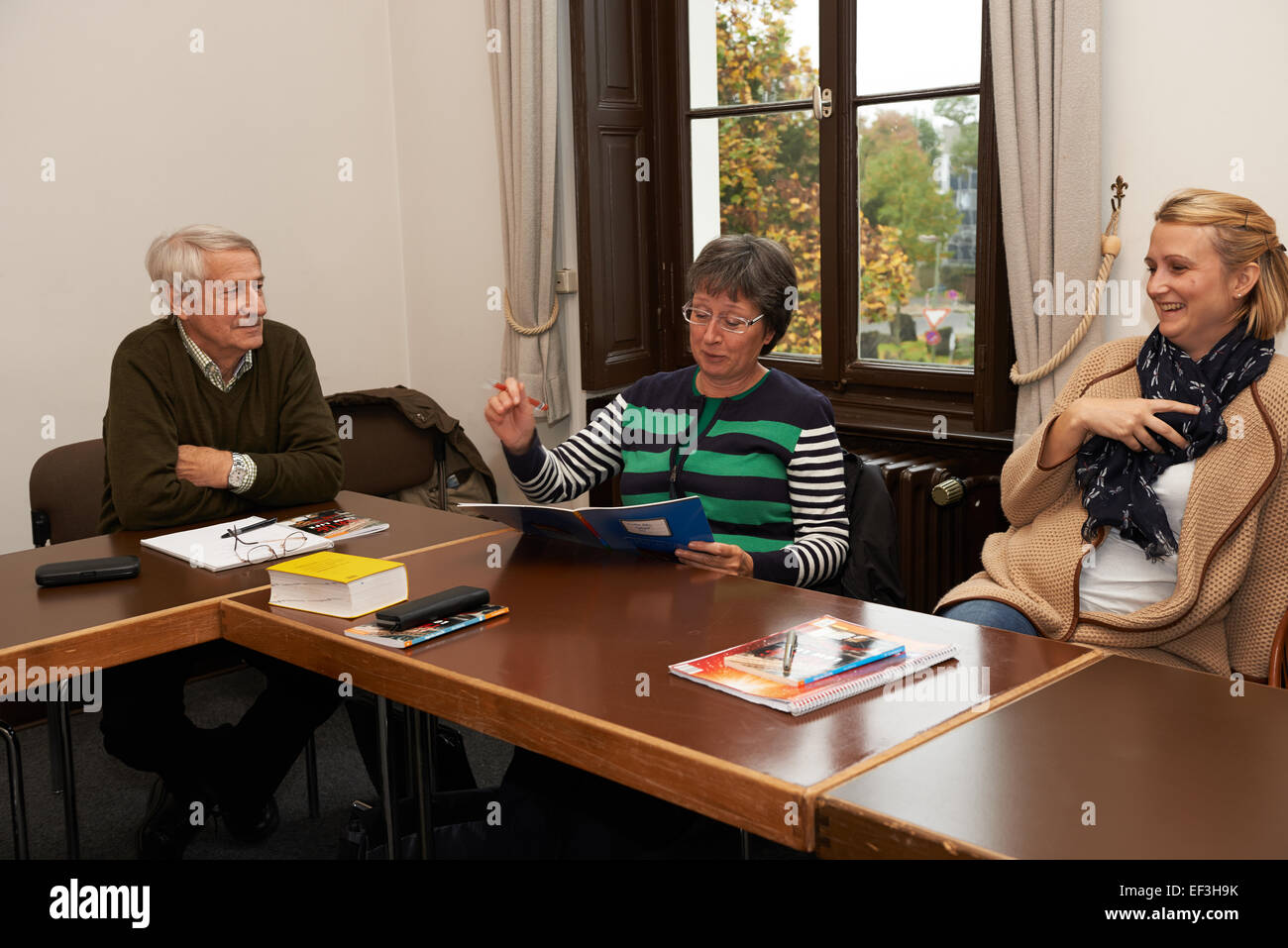 Further education English lesson, Leichlingen, Germany. Stock Photo