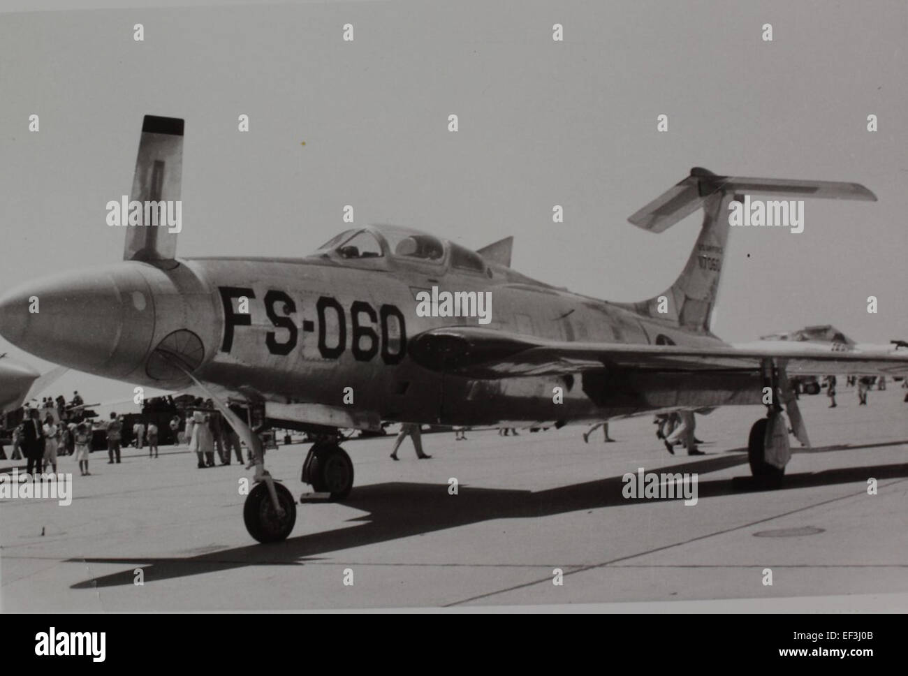 The Republic XF-84H Thunderscreech, a prototype aircraft, is displayed ...