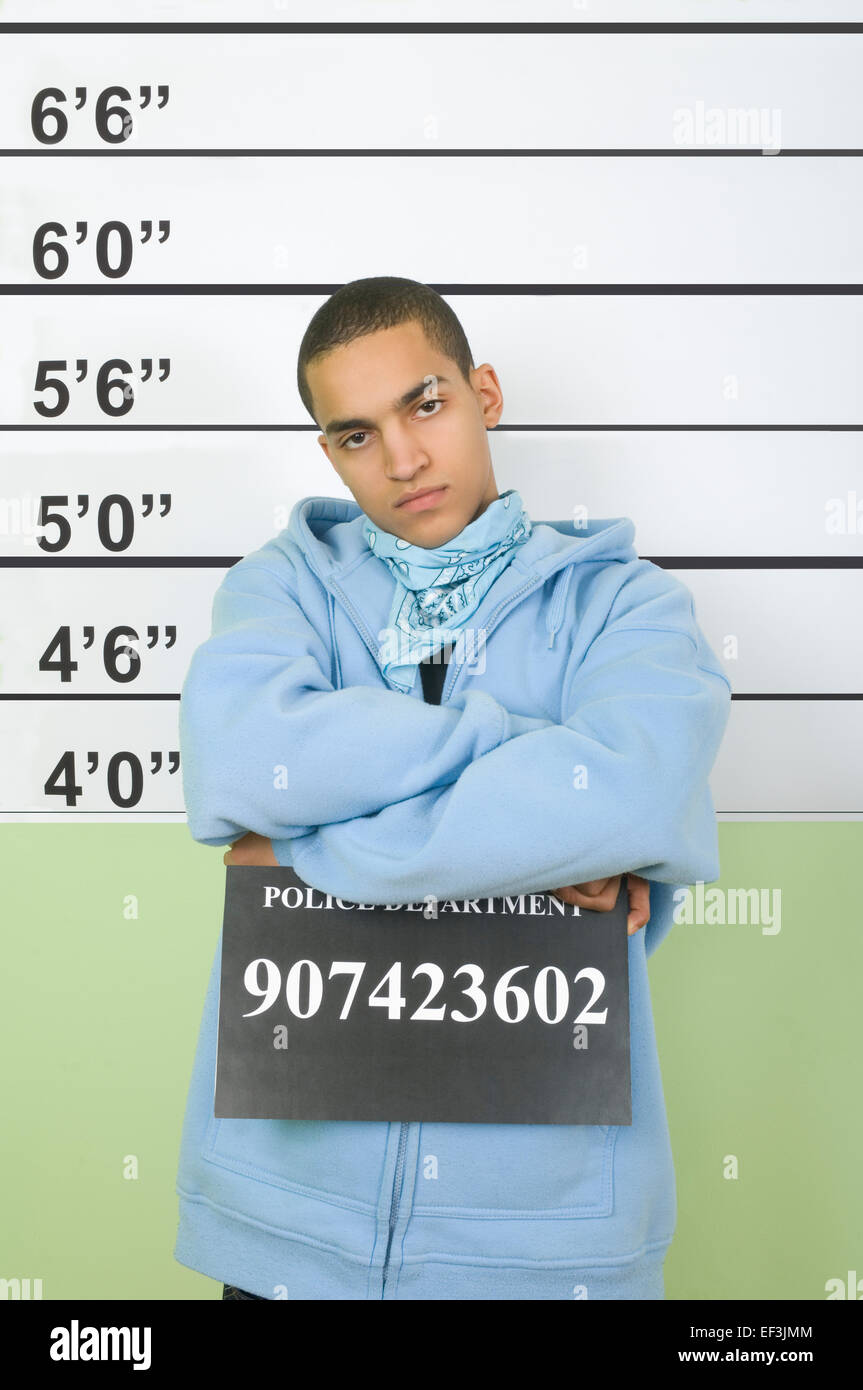 Mug shot of a young man Stock Photo