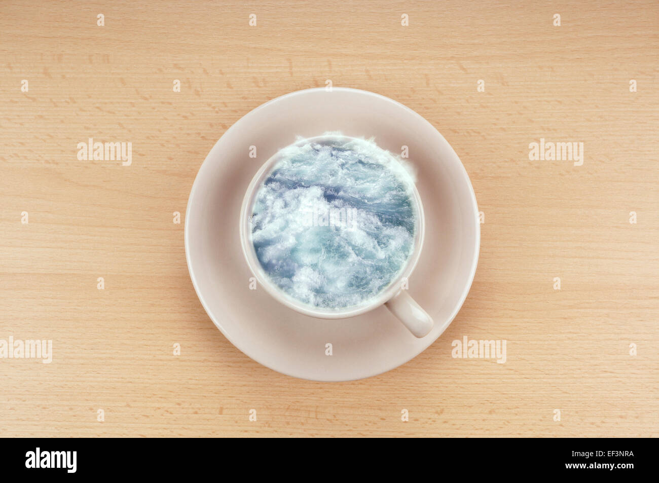 storm in a teacup Stock Photo