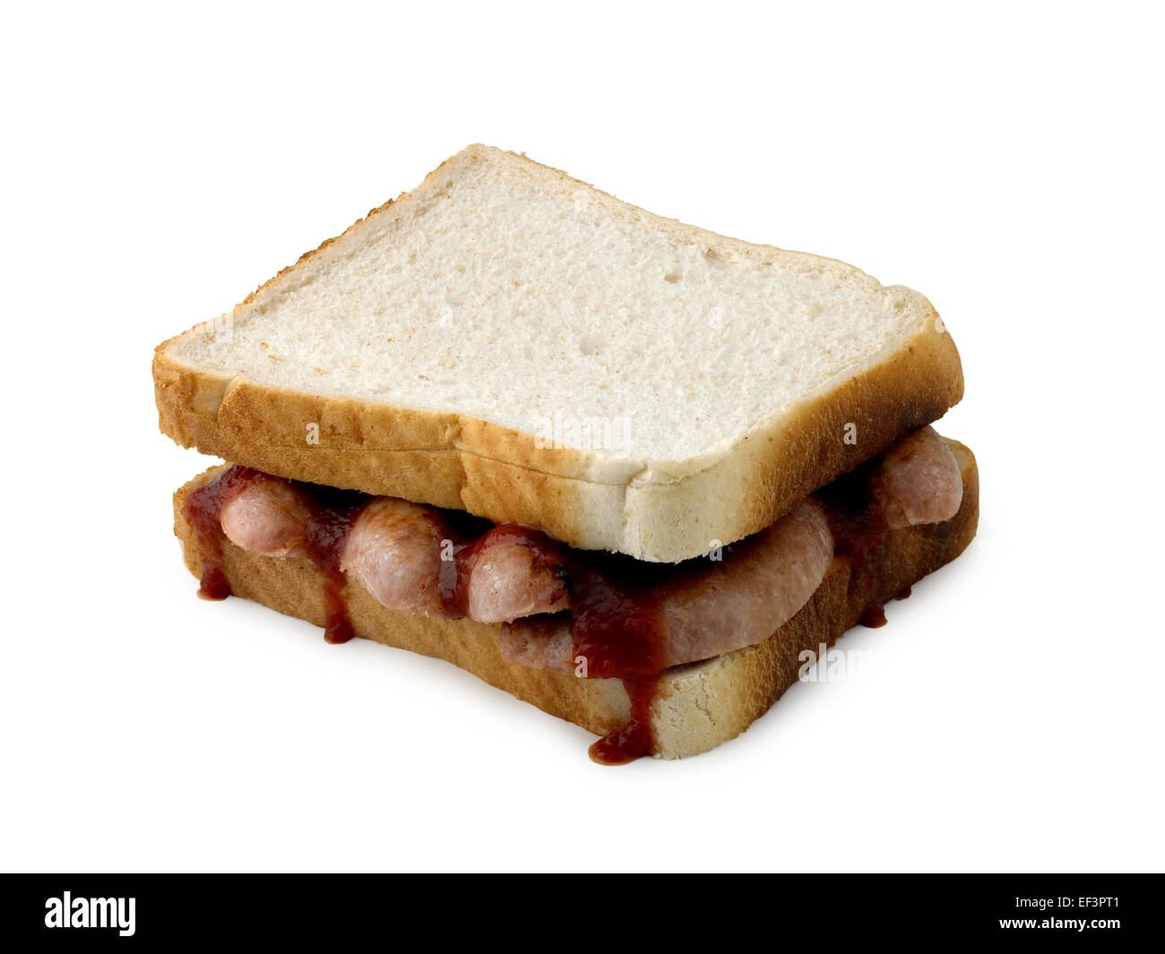 sausage sandwich Stock Photo