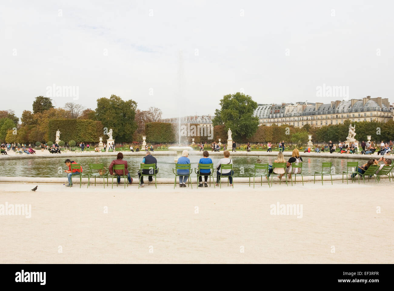 Fountain in the Jardin des Tuileries, Paris, France. Stock Photo