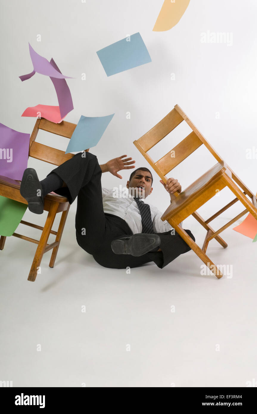 Man falling off a chair Stock Photo 78145764 Alamy