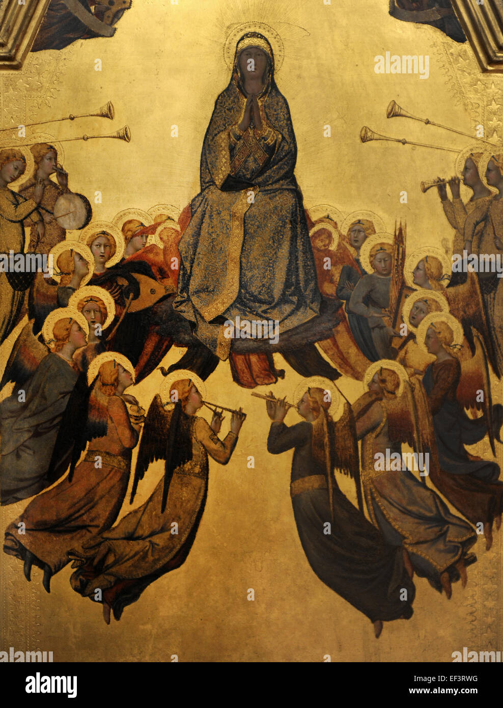 Lippo Memmi (1291-1356). Italian painter from Siena. The Assumption of the Virgin, 1340. Alte Pinakothek. Munich. Germany.