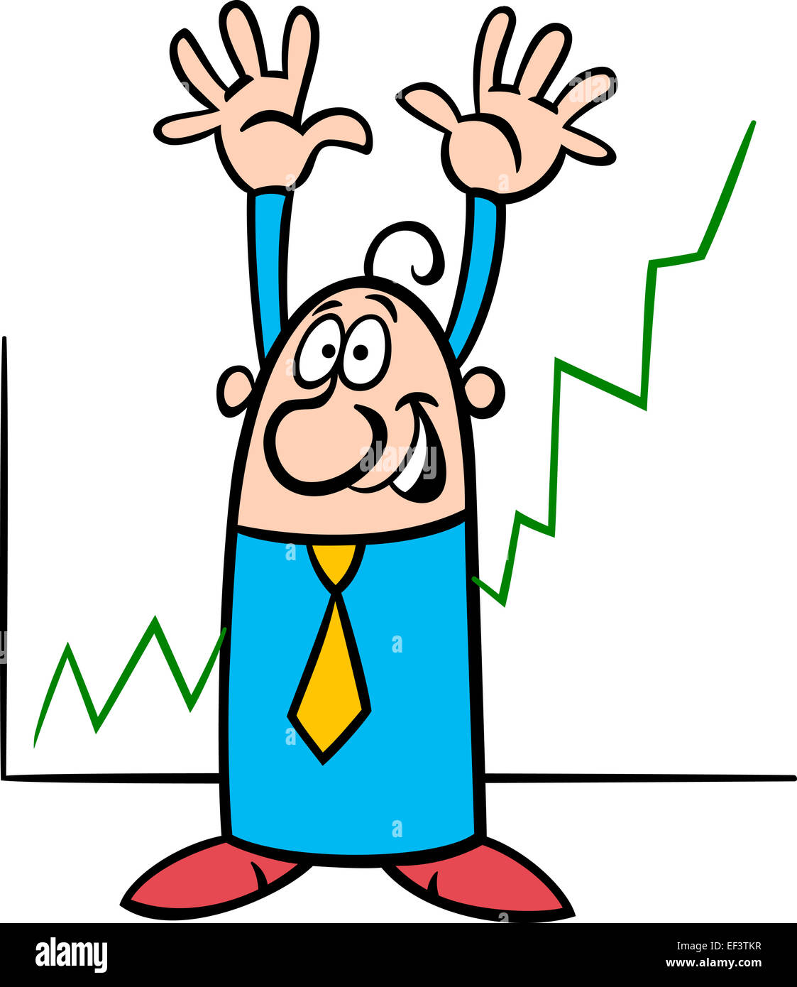 Economic growth cartoon illustration hi-res stock photography and