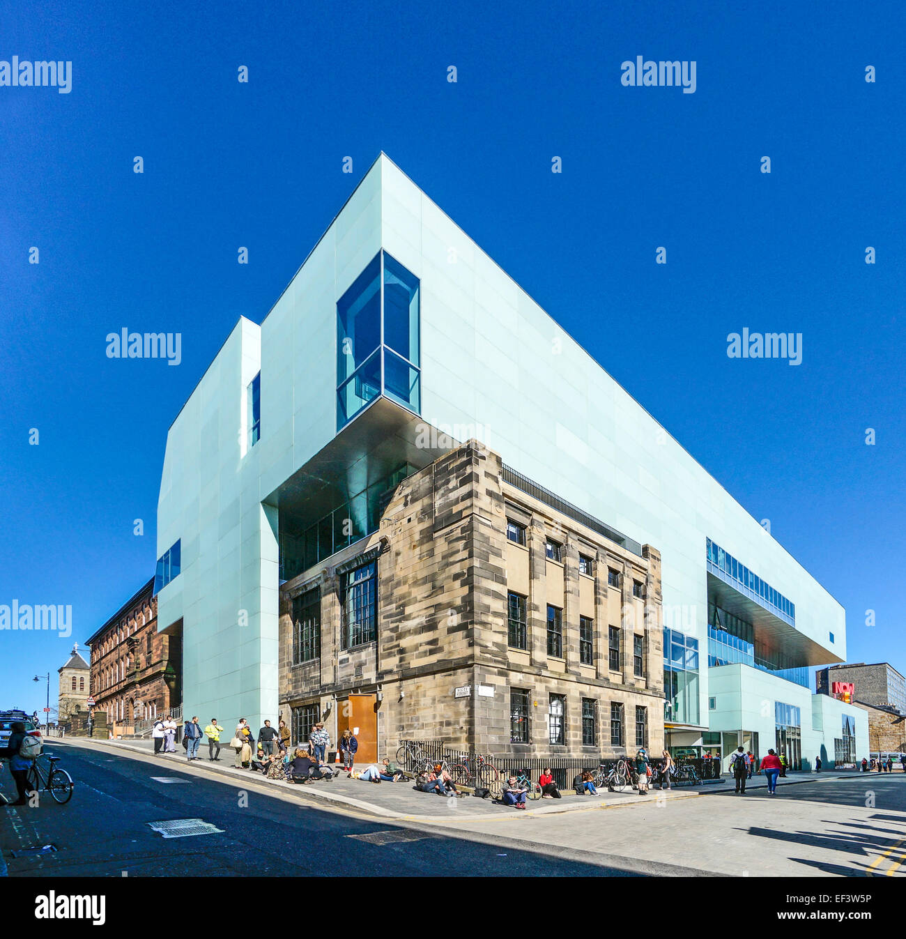 The Glasgow School of Art in Glasgow Scotland showing the new Reid