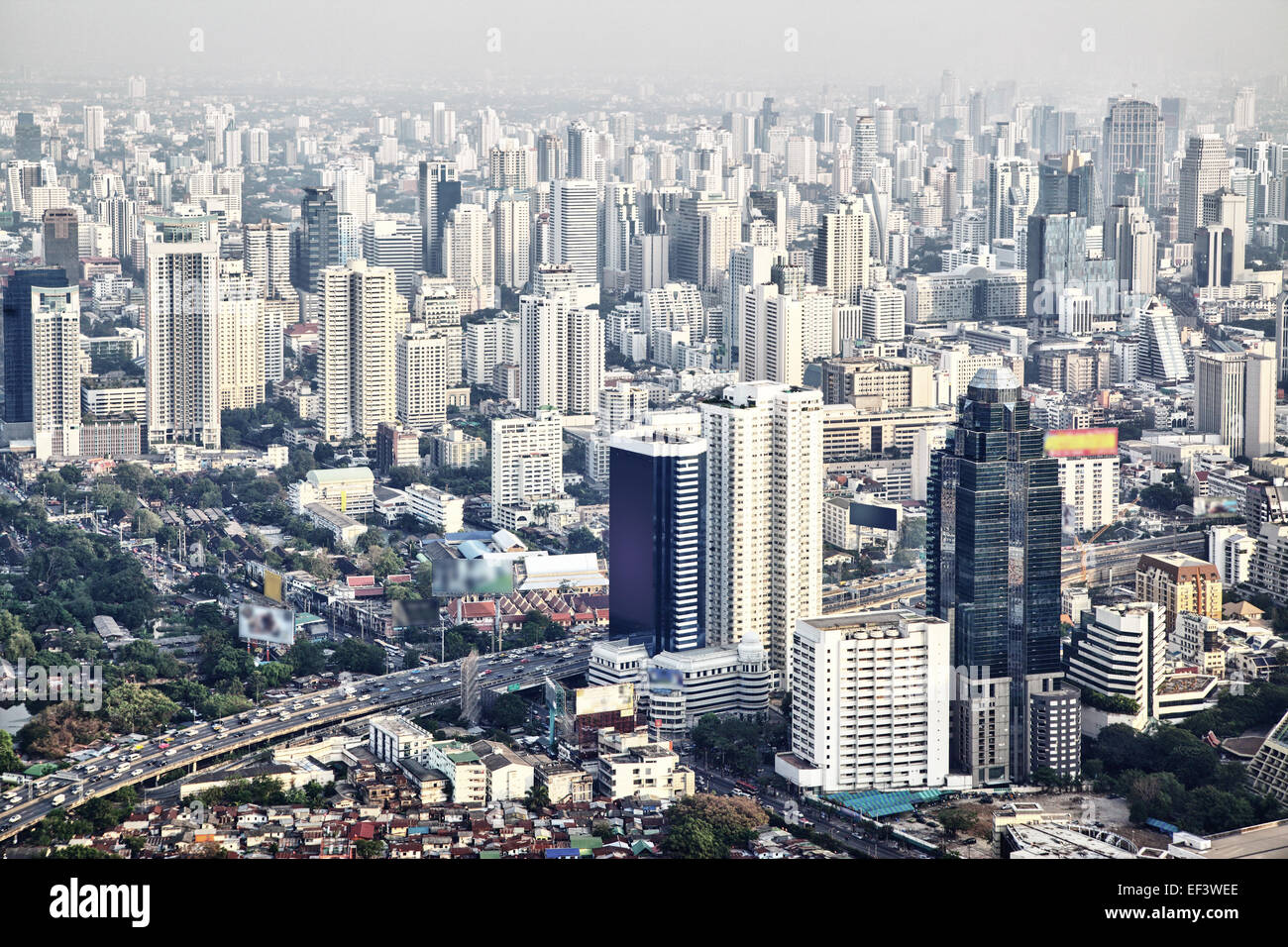 Bangkok city view from above, Thailand Stock Photo - Alamy
