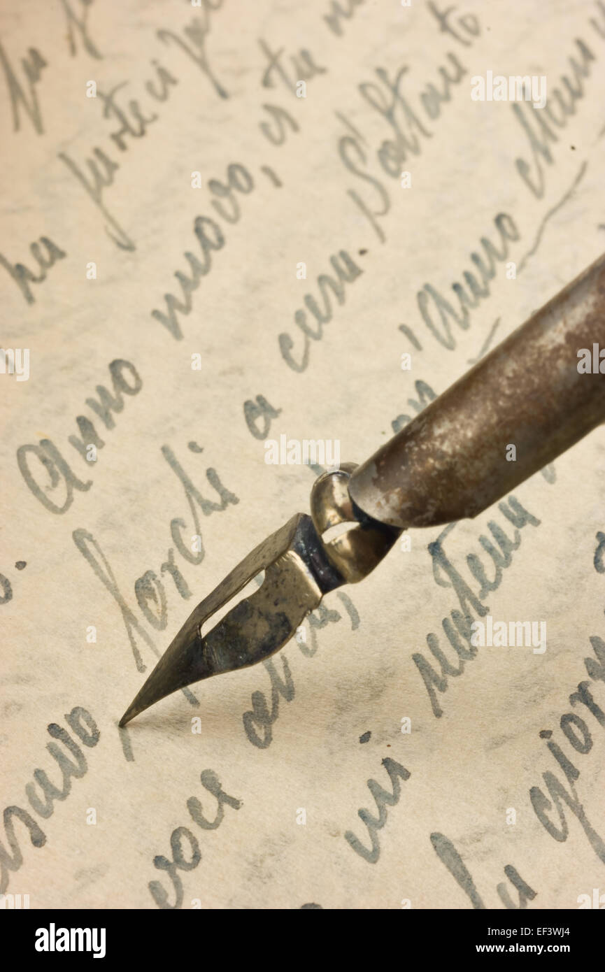 fountain pen writing Stock Photo Alamy