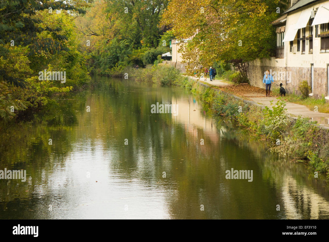 D & R canal trail Lambertville New Jersey Stock Photo