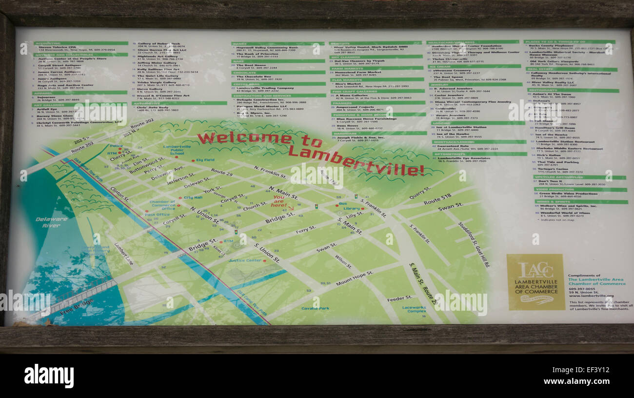 Lambertville new jersey map hires stock photography and images Alamy