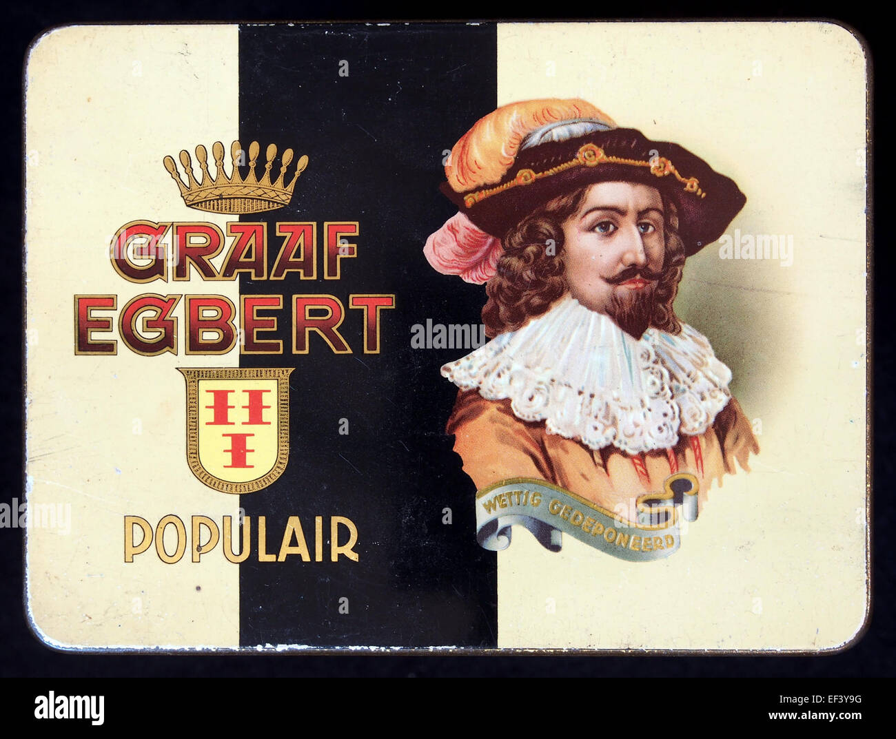 Graaf Egbert Populair sigarenblikje Stock Photo