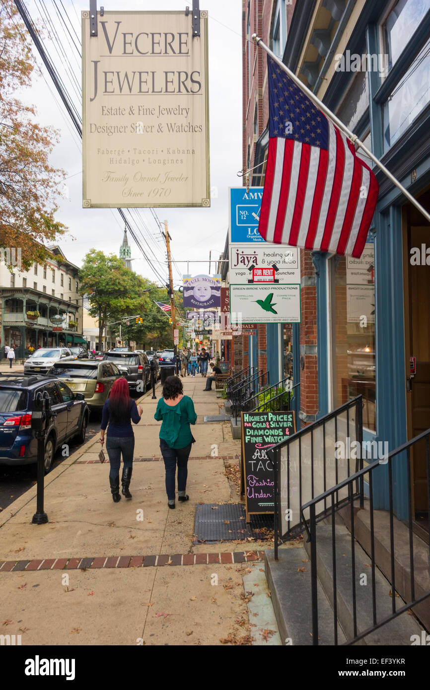 street scene Lambertville New Jersey NJ Stock Photo Alamy