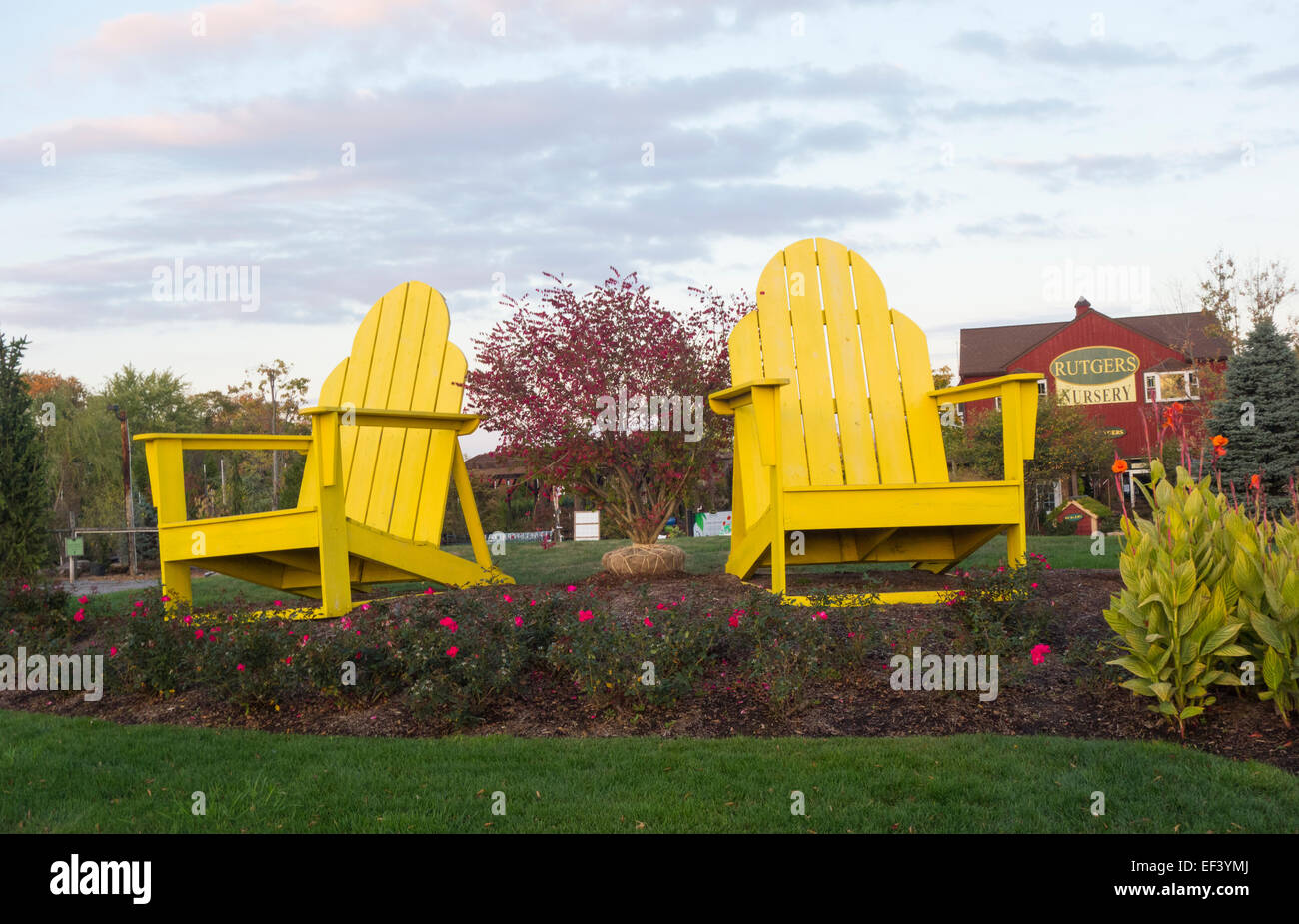 giant Adirondack chairs Stock Photo Alamy
