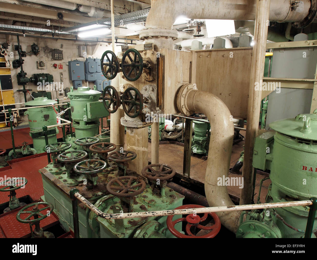Inside SS Rotterdam, Valves Stock Photo Alamy