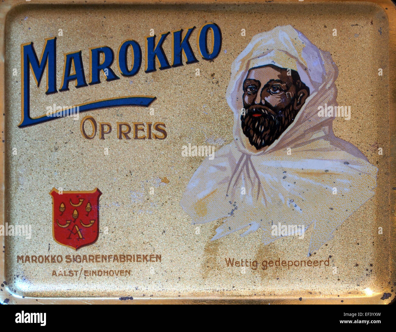 Marokko Op Reis sigarenblikje Stock Photo