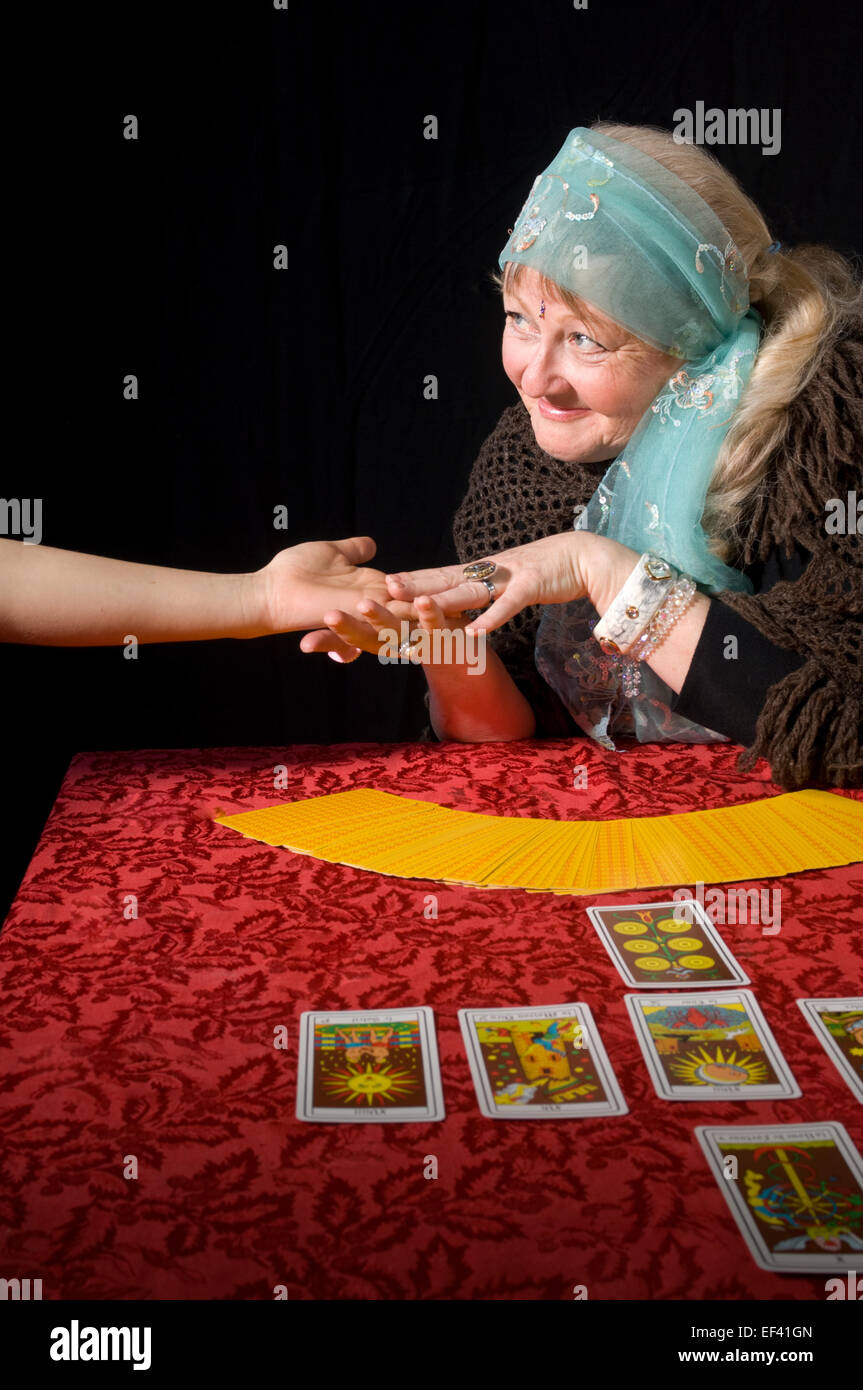 Palm reader Stock Photo