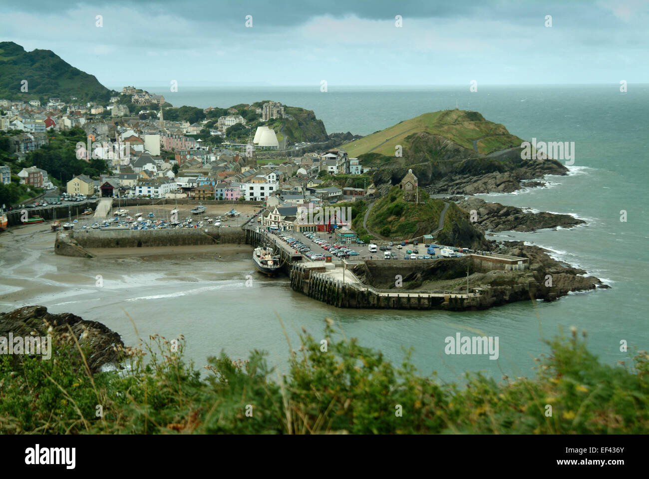 Ilfracombe North Devon UK A Coastal Town With Large Harbour Showing ilfracombe-north-devon-uk-a-coastal-town-with-large-harbour-showing