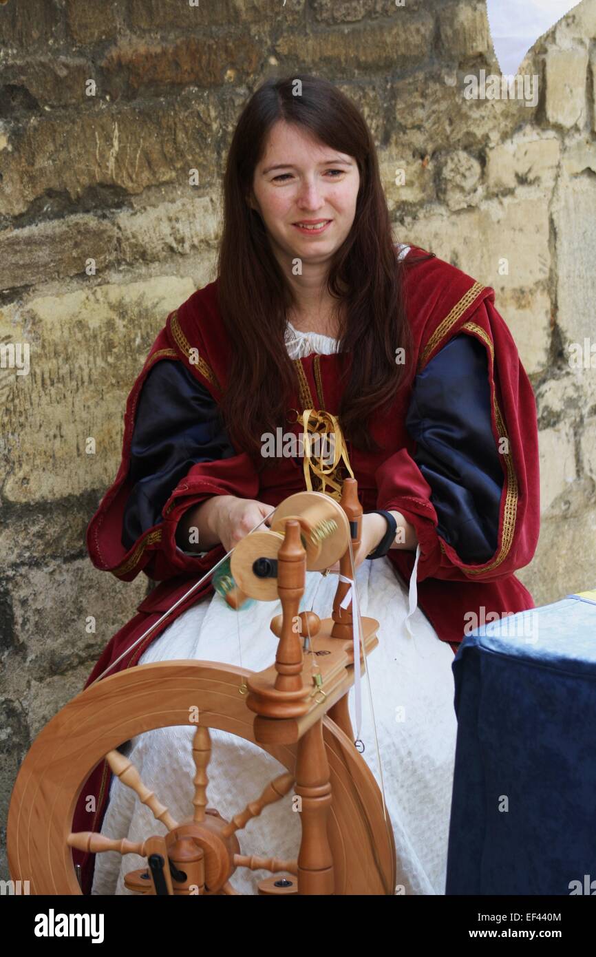 Medieval spinning wheel hires stock photography and images Alamy