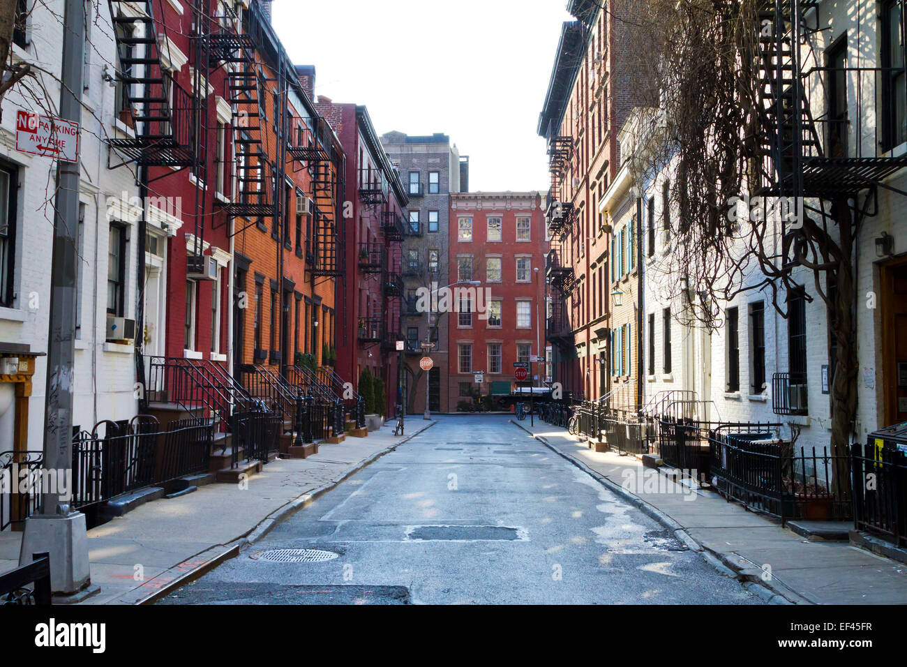 New York City - Historic buildings on Gay Street in Manhattan Stock Photo