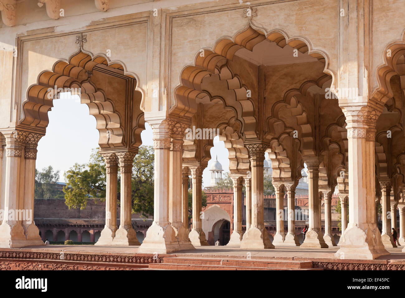 Agra, Uttar Pradesh, India. DiwaniAm, The Hall of Public Audience, in