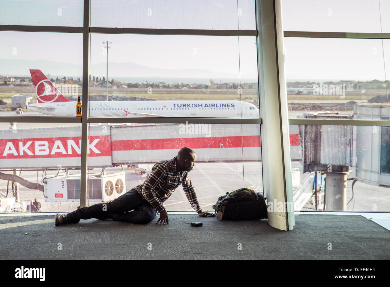 Ataturk International airport in Istanbul, Turkey Stock Photo