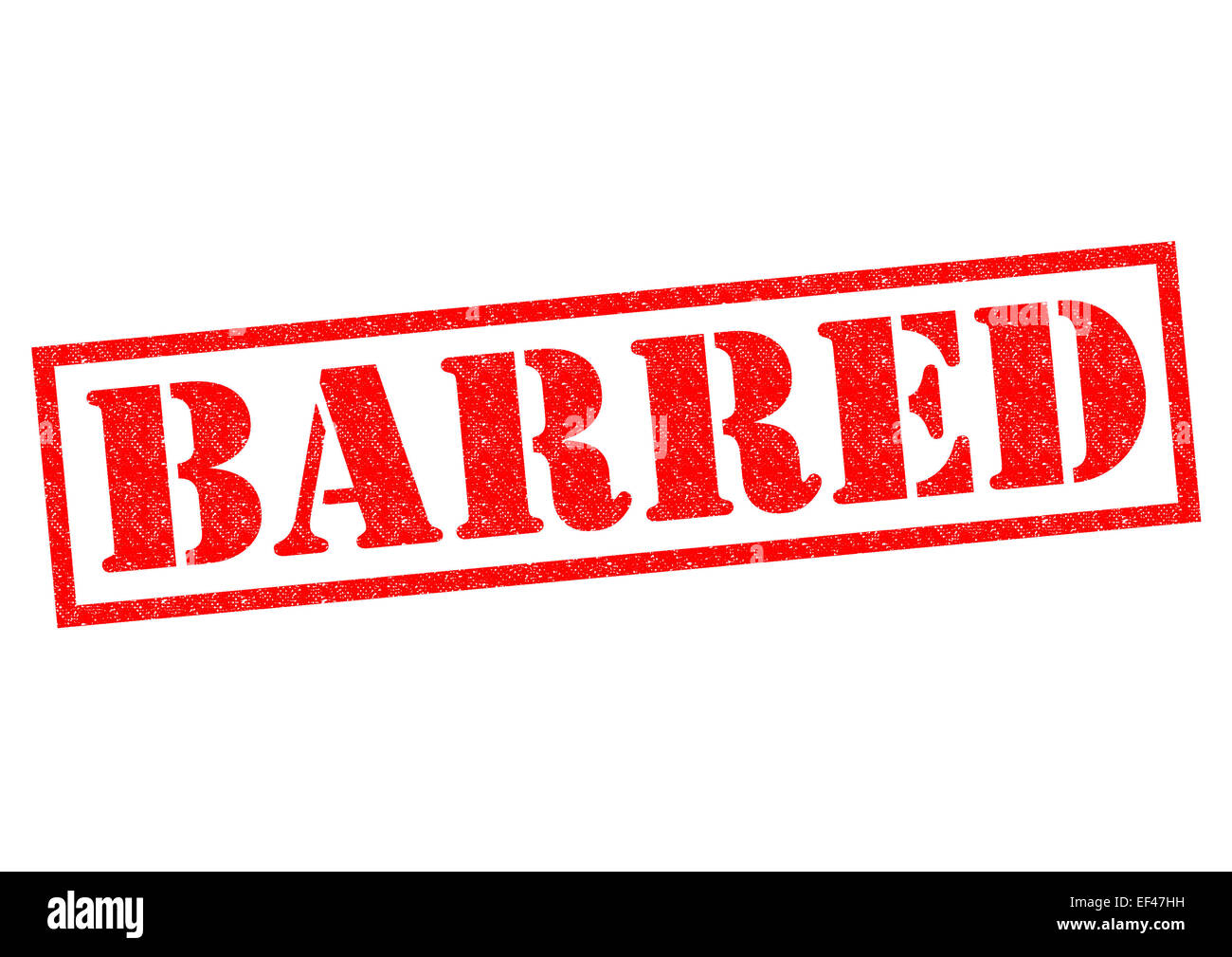 BARRED red Rubber Stamp over a white background Stock Photo Alamy