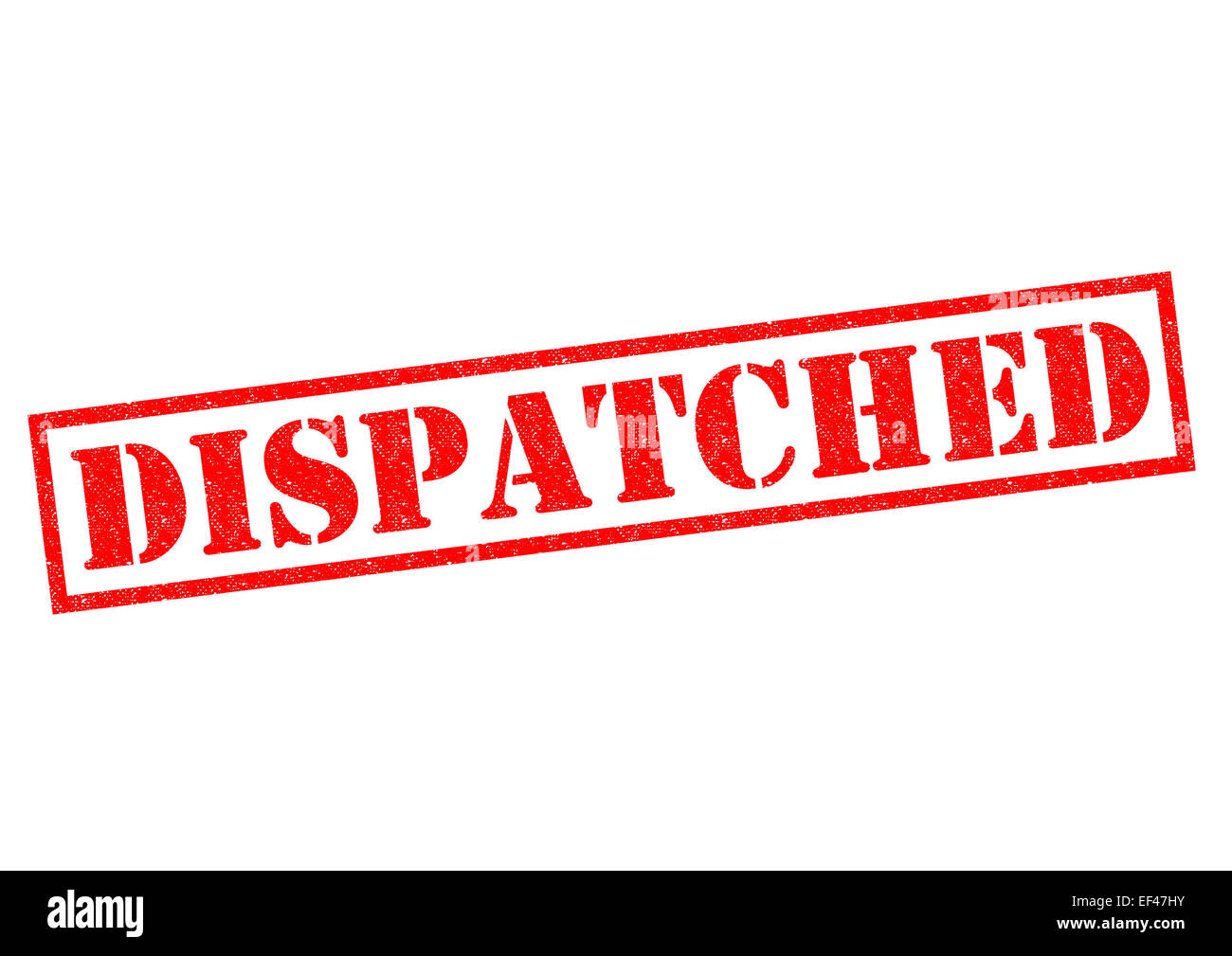 DISPATCHED red Rubber Stamp over a white background Stock Photo Alamy