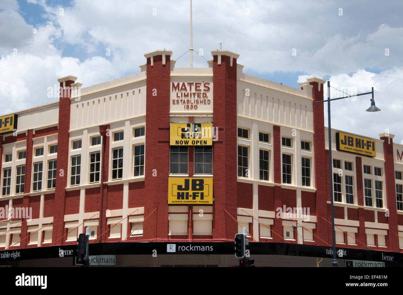 Hume Highway road trip, Australia: Mate's Building in Albury, New South Wales Stock Photo