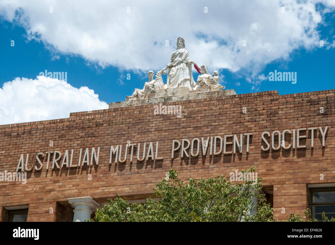 Hume Highway road trip, Australia: Insurance company buildings in Albury, New South Wales Stock Photo