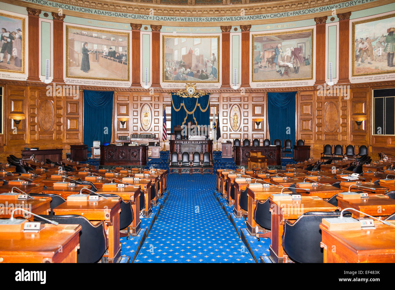 The House of Representatives, Massachusetts State House, Beacon Street, Boston, Massachusetts, USA Stock Photo