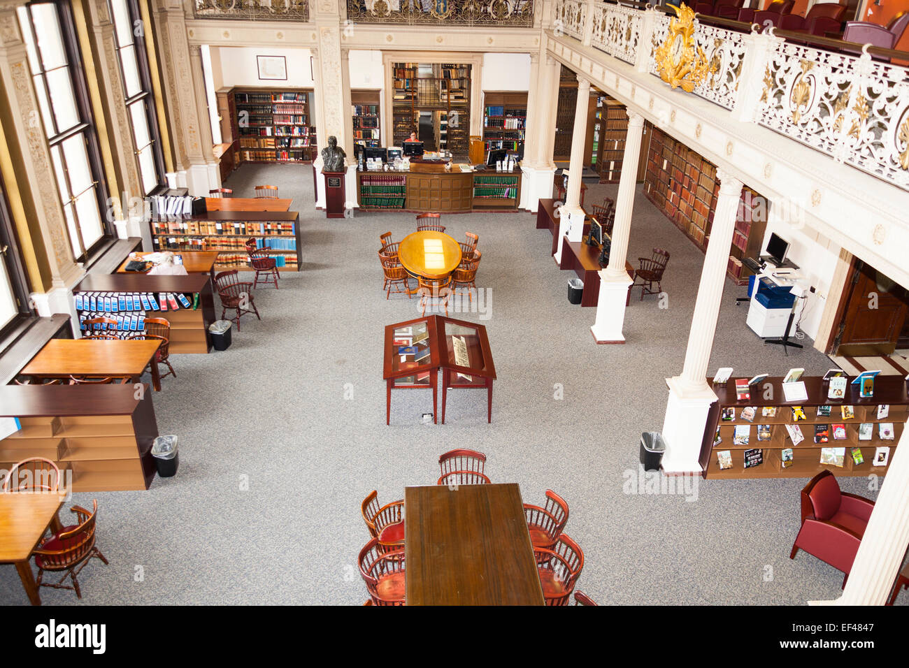 The State Library, Massachusetts State House, Beacon Street, Boston, Massachusetts, USA Stock Photo