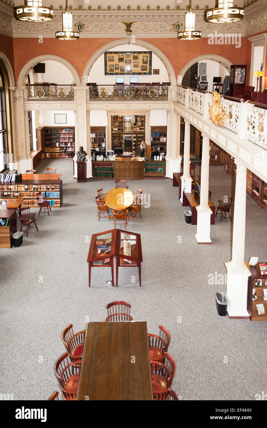 The State Library, Massachusetts State House, Beacon Street, Boston, Massachusetts, USA Stock Photo