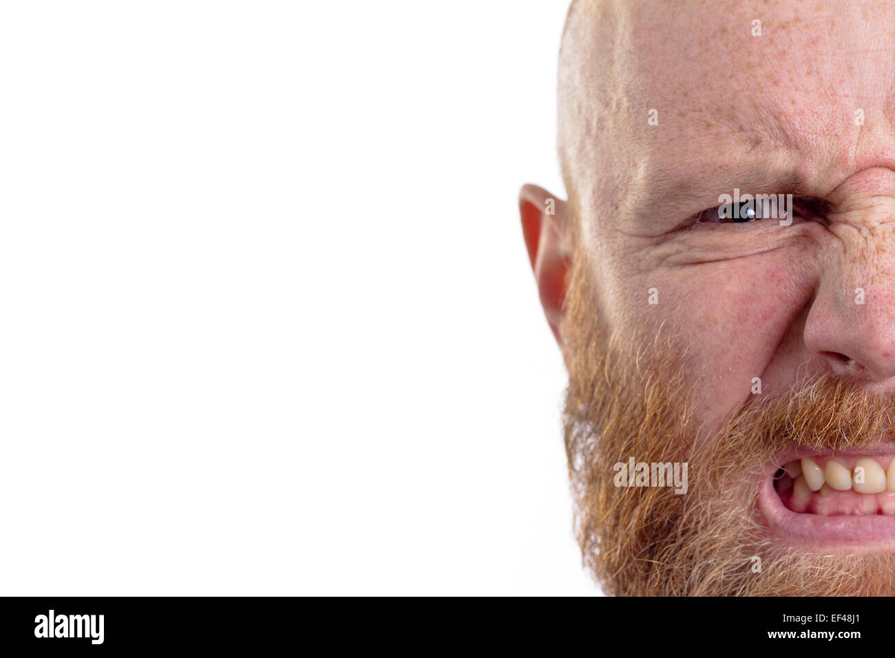 angry man, isolated on white background Stock Photo