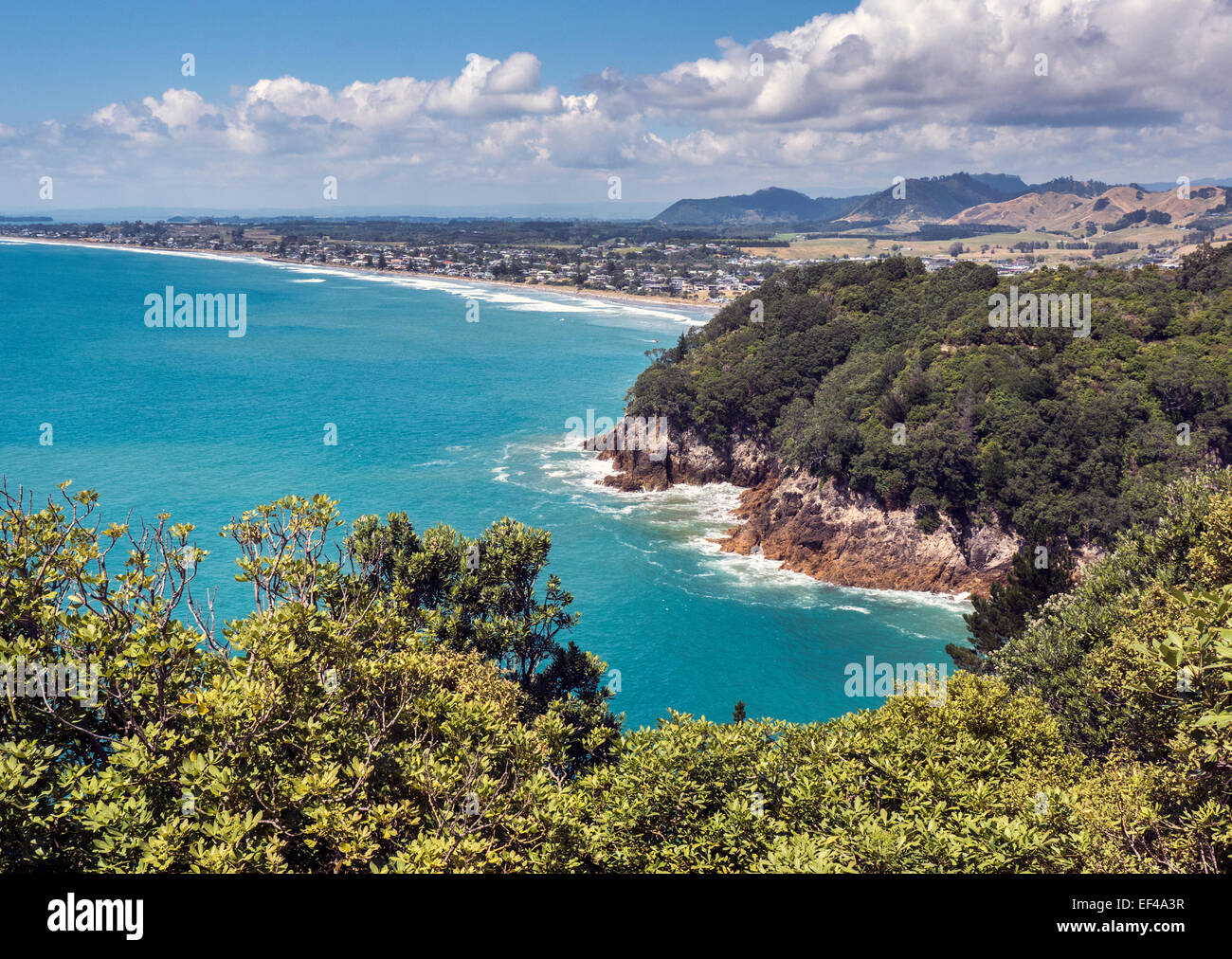 Waihi Beach, near Katikati, Bay of Plenty, New Zealand, taken from Shark Beach, Orokawa Reserve