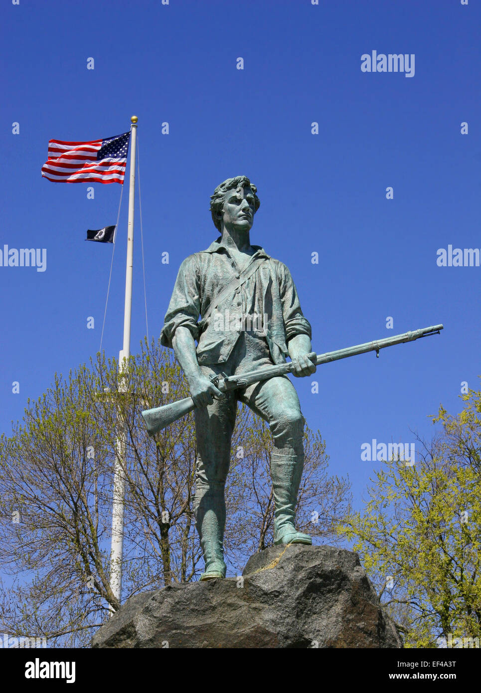 Minuteman Statue Stock Photo