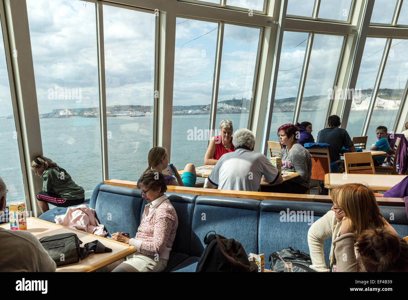 People on the cross channel Dover ferry to Dunkirk, UK Stock Photo Alamy
