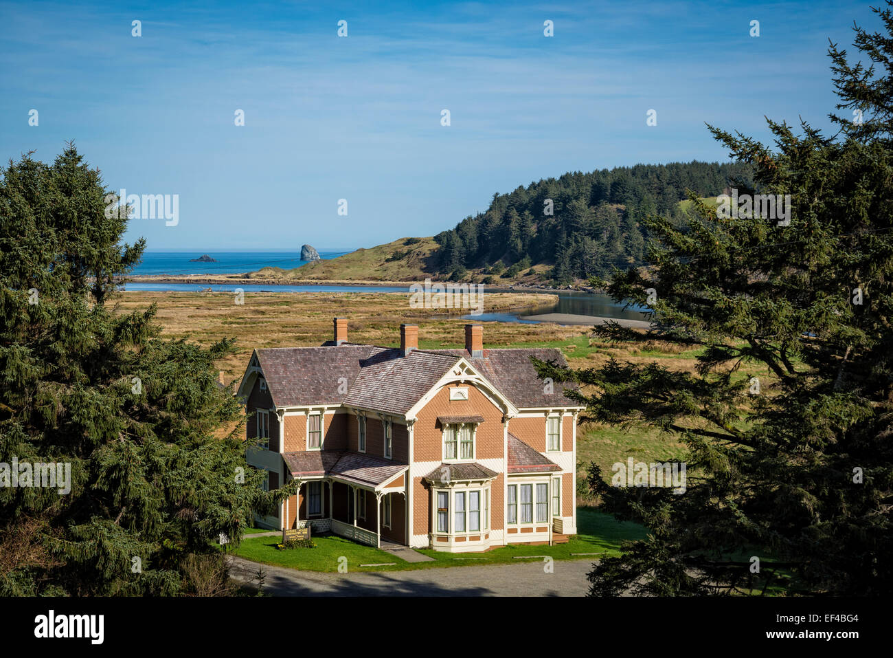 Hughes House at Cape Blanco State Park, southern Oregon coast Stock