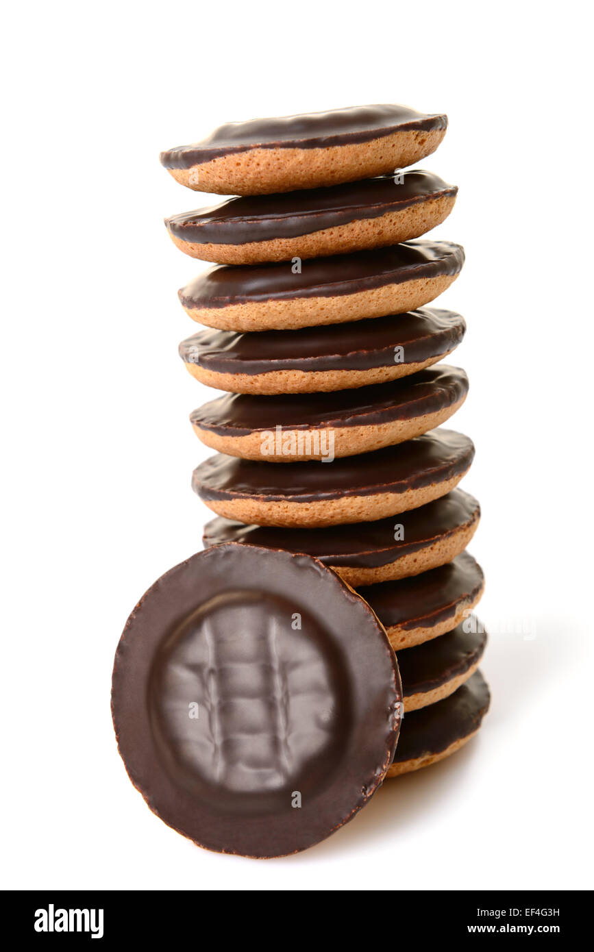 Jaffa Cakes, Cut Out. Stock Photo
