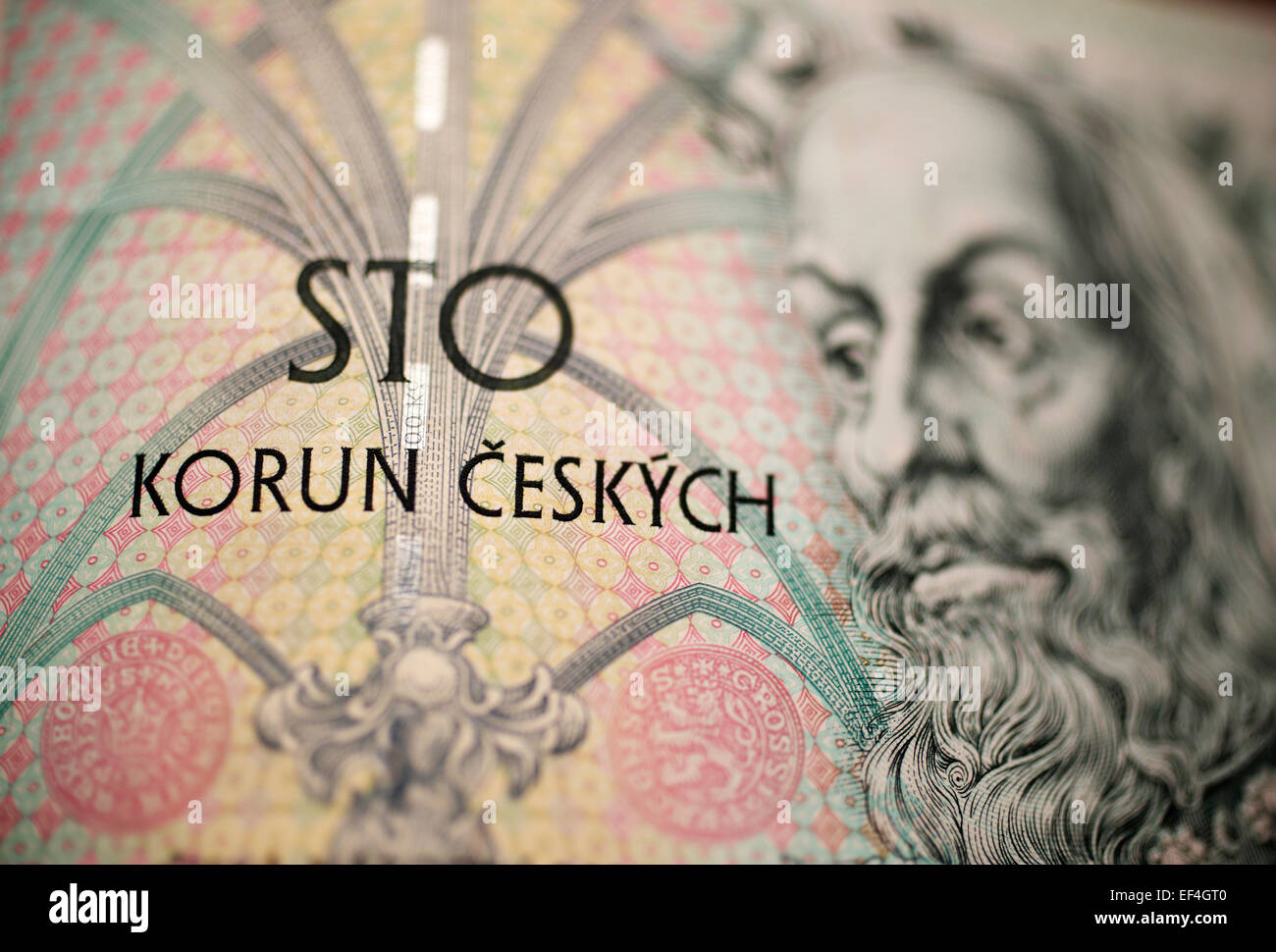one hundred,100 Czech crowns, bank note, money Stock Photo - Alamy